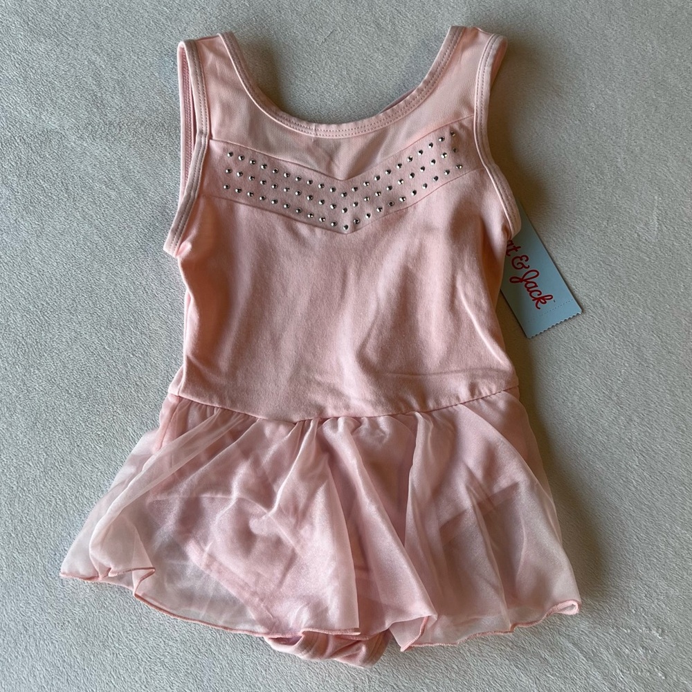 Target NWT Cat & Jack Girls’ Pink Dance Tank Leotard with Skirt - Size XS (4/5)